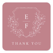 Einfaches elegantes rosa Kirschblossom Monogramm-W