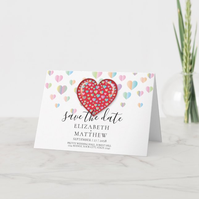 Einfaches elegantes Save the Date Design Einladung (Vorderseite)