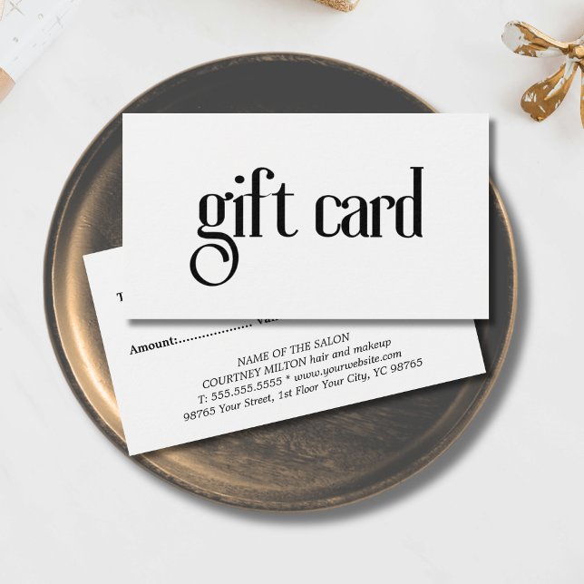 Einfaches elegantes Schwarz-Weiß-kühnes Salon (Von Creator hochgeladen)