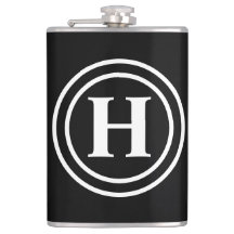 Einfaches elegantes Schwarz-weißes Monogramm Mit M