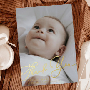 Einfaches Elegantes Skript Danke Baby Ankündigung