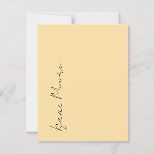 Einfaches elegantes Skript Kalligrafie Name in Bei Mitteilungskarte
