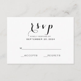 Einfaches elegantes Skript | Moderne RSVP-Karte fü RSVP Karte