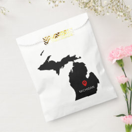 Einfaches elegantes Staat der Michigan Wedding Geschenktütchen
