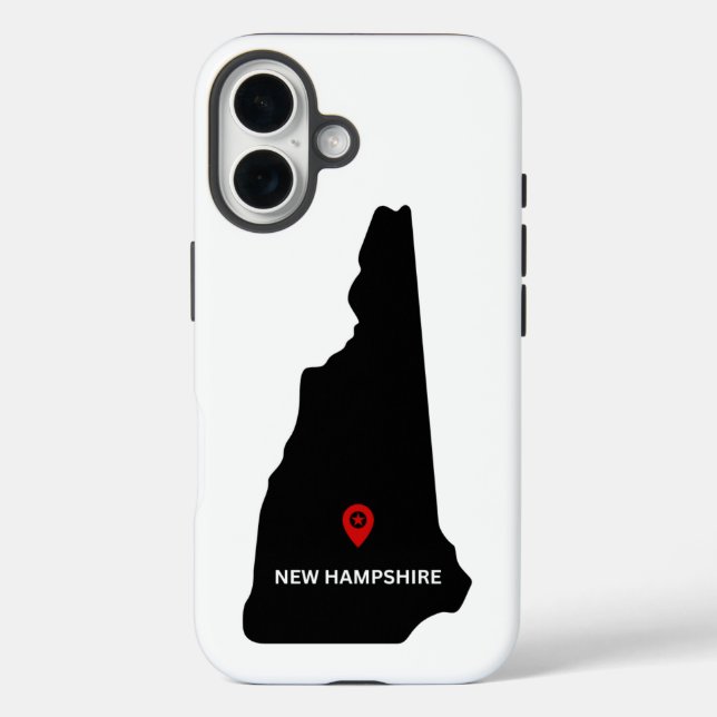 Einfaches elegantes Staat von New Hampshire Case-Mate iPhone Hülle (Rückseite)