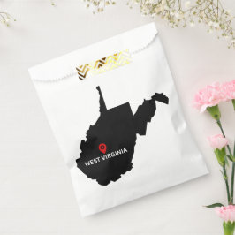 Einfaches elegantes Staat von West Virginia Hochze Geschenktütchen