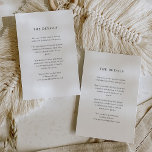 Einfaches elegantes Text | Angaben zum Hochzeitgas Begleitkarte<br><div class="desc">Diese minimalistisch-eleganten Gästebuchskarten sind mit modernem schwarzem Text auf einem sauberen,  weißen Hintergrund ausgestattet und sorgen für ein schlichtes und stilvolles Ambiente. Sie können diese Karten für die Anfahrt,  Empfang- oder Transportinformationen,  Hotel- oder Unterkunftsinformationen und alle anderen Hochzeitsdetails verwenden,  die Sie für Ihre Gäste benötigen.</div>