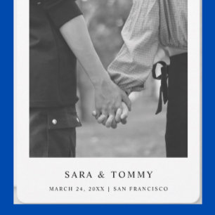 Einfaches elegantes Text und Foto   Hochzeit Save The Date