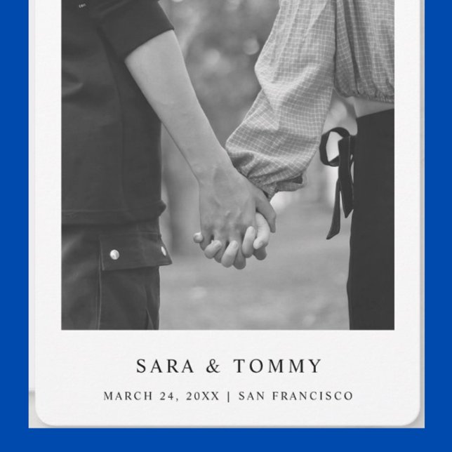 Einfaches elegantes Text und Foto | Hochzeit Save The Date (Von Creator hochgeladen)