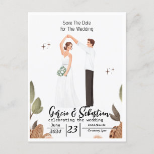 Einfaches elegantes Text und Foto Save the Date Feiertagspostkarte