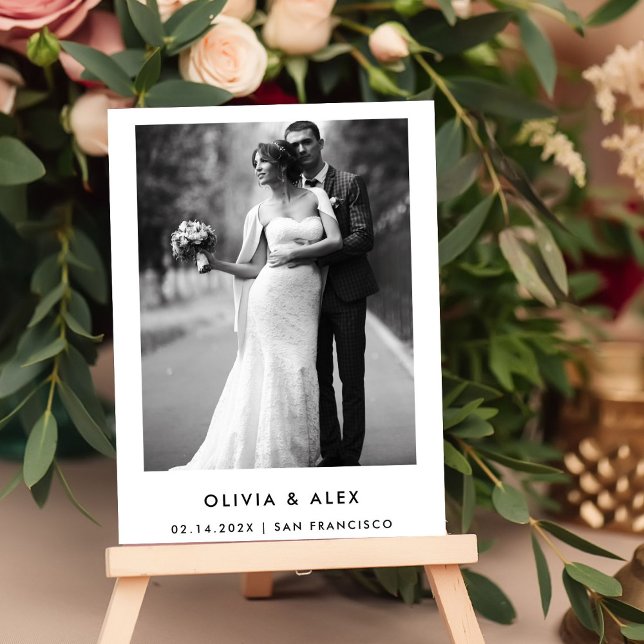 Einfaches elegantes Text und Foto | SAVE THE DATE Magneteinladung (Von Creator hochgeladen)