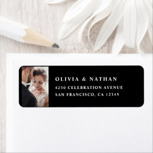 Einfaches elegantes Text und Foto   Schwarz