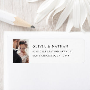 Einfaches elegantes Text und Foto   Schwarz und We