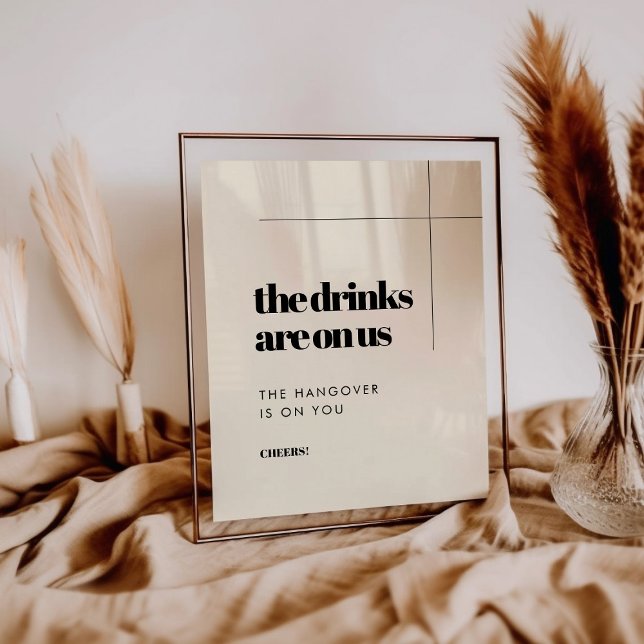 Einfaches elegantes und elegantes Hochzeitszeichen Poster (Von Creator hochgeladen)