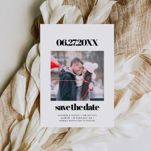 Einfaches elegantes und elegantes Save the Date Fo Einladung