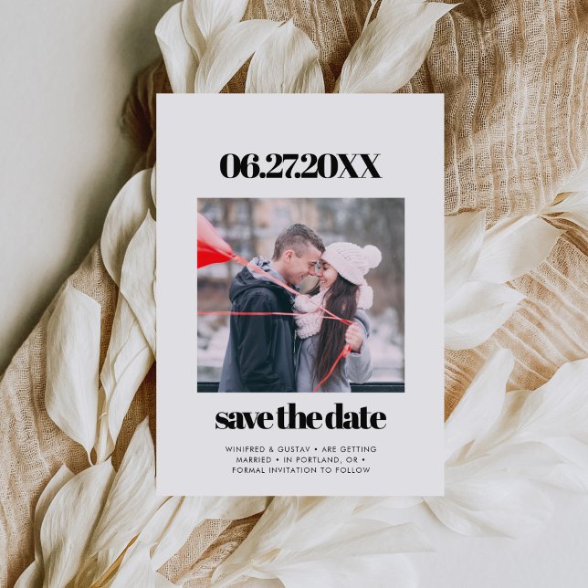 Einfaches elegantes und elegantes Save the Date Fo Einladung (Von Creator hochgeladen)