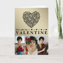 Einfaches elegantes Valentinstag-Foto Karte