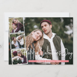 Einfaches Elegantes Valentinstag Liebe 4 Foto Feiertagskarte