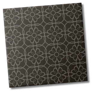 Einfaches Elegantes Vintage Geometrisches Blumenmu Fliese