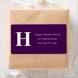 Einfaches elegantes violettes Pflaumen-Monogramm A