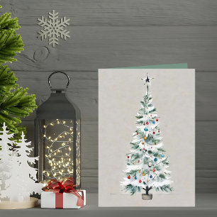 Einfaches elegantes Weihnachtsbaum - Benutzerdefin Feiertagskarte