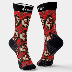 Einfaches Elegantes Weihnachtsfamilien-Foto Socken