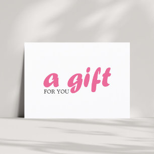Einfaches Elegantes Weiß Rosa Schönheits-Geschenkg Rabattkarte