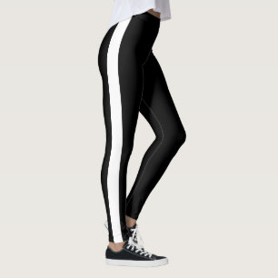 Einfaches, elegantes weißes Seitenstreifen auf Sch Leggings