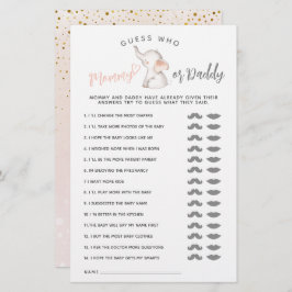 Einfaches Elephant & Balloon Girl Baby Showspiel