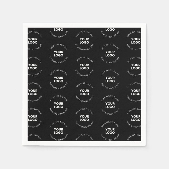 Einfaches Ersetzen von Logos und bearbeitbarem Tex Serviette (Vorderseite)