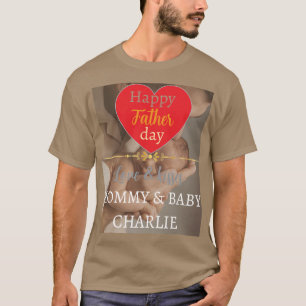 Einfaches erstes Vatertags-Bildcollage Daddy T-Shirt