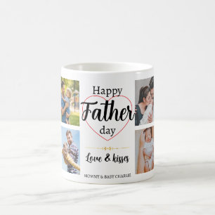 Einfaches erstes Vatertags-Bildercollage   Papa  Kaffeetasse