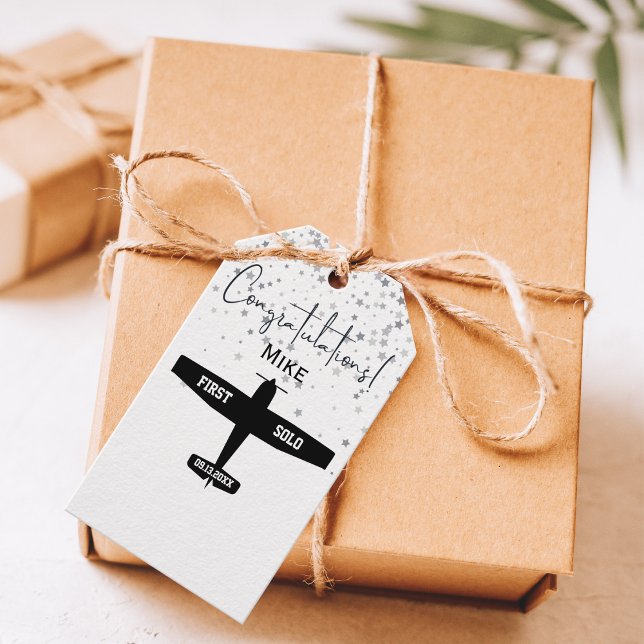 Einfaches Erstflugzeug, Personalisierte Luftfahrt Geschenkanhänger (Von Creator hochgeladen)