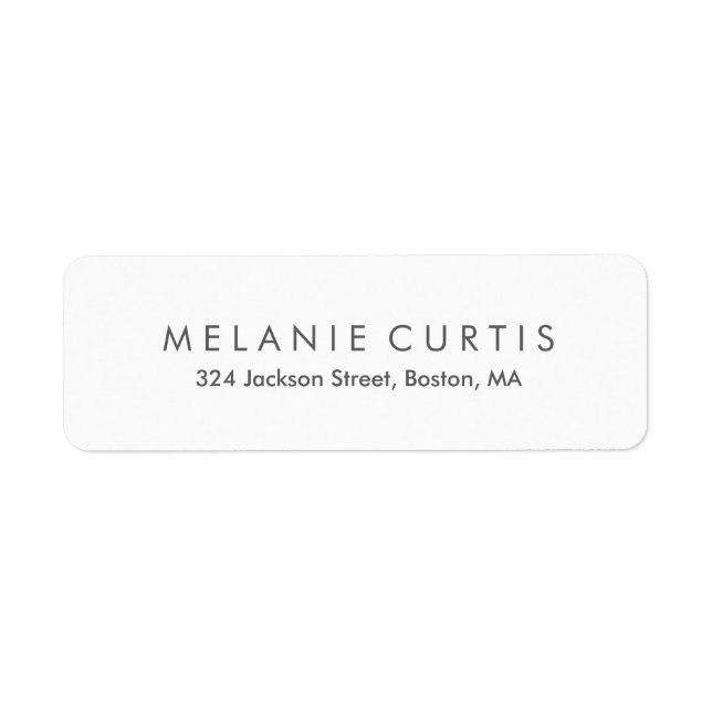 Einfaches Etikett für die Rücksendeadresse (Vorne)