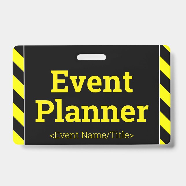Einfaches "Eventplaner"-Abzeichen Ausweis (Vorderseite)