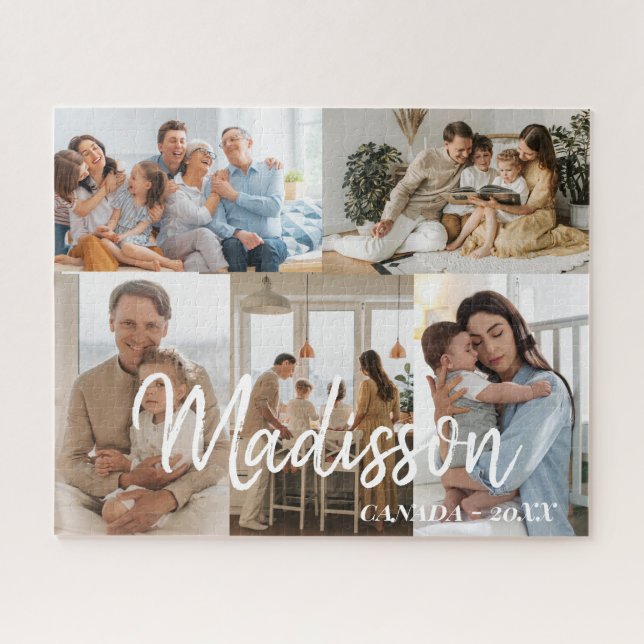 Einfaches Familienfoto Puzzle (Horizontal)