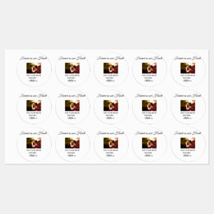 einfaches, farbenfrohes minimales Memory-Beileid Etiketten