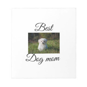Einfaches farbenfrohes Tier Namensfoto Hundemutter Notizblock