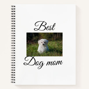 Einfaches farbenfrohes Tier Namensfoto Hundemutter Notizbuch