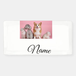 Einfaches farbenfrohes Tier Namensfoto individuell Banner