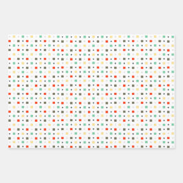 Einfaches, farbiges geometrisches Muster Stilvoll Geschenkpapier Set