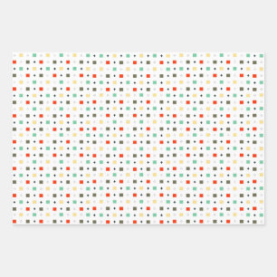 Einfaches, farbiges geometrisches Muster Stilvoll  Geschenkpapier Set