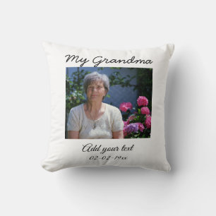 einfaches, farbiges minimales Foto mein Oma Textja Kissen