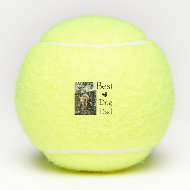 Einfaches farbiges Tier geben den Namen Foto Dog G Tennisbälle (Vorderseite)