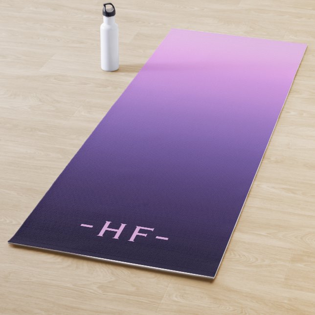 Einfaches Farbverlauf-Monogramm  Yogamatte (Beispiel)