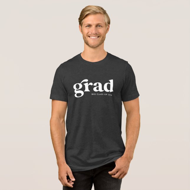 Einfaches, feines Retro-Gras-Abschluss Tri-Blend Shirt (Vorderseite voll)