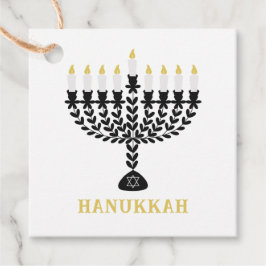 Einfaches Festival der Lichter Menorah Hanukkah Geschenkanhänger