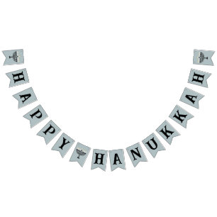 Einfaches Festival der Lichter Menorah Hanukkah Wimpelkette