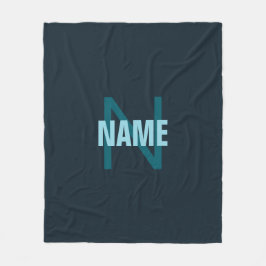 Einfaches, fett gedrucktes, anpassbares monogrammi fleecedecke