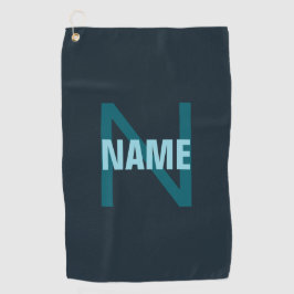 Einfaches, fett gedrucktes, anpassbares monogrammi golfhandtuch